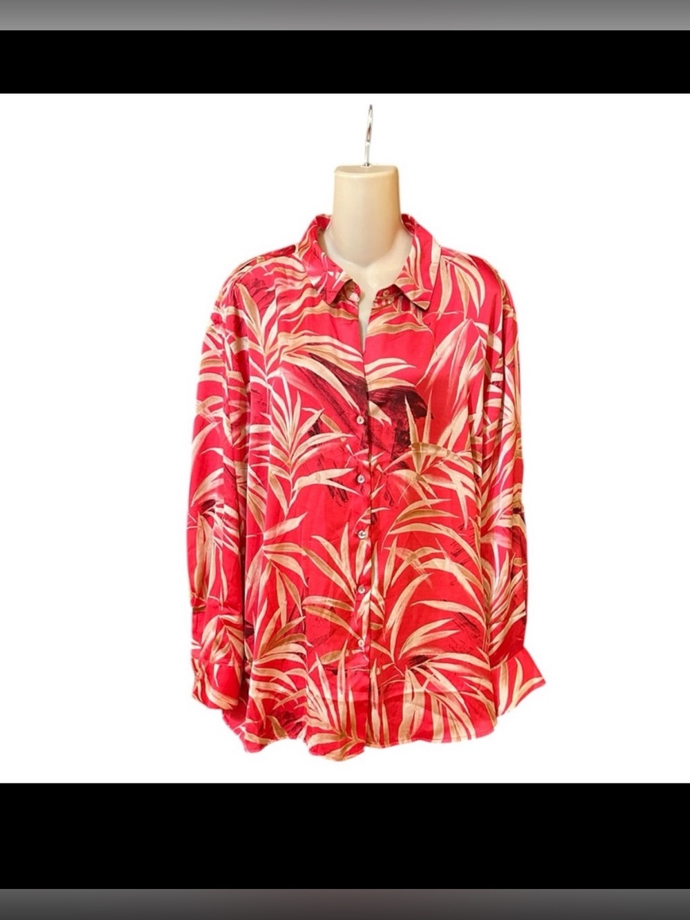 Haver‎ London button-up top featuring a bold, multicolored pattern